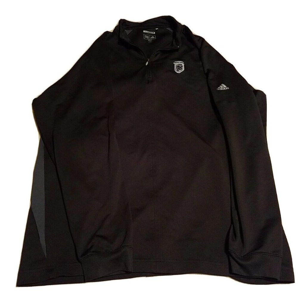 Adidas Climawarm 1/4 Zip Black Newcastle XL RN# 88387 Pullover Long Sleeve